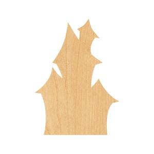 Haunted House Laser Cut Out Wood Shape Craft Supply - Woodcraft Cutout