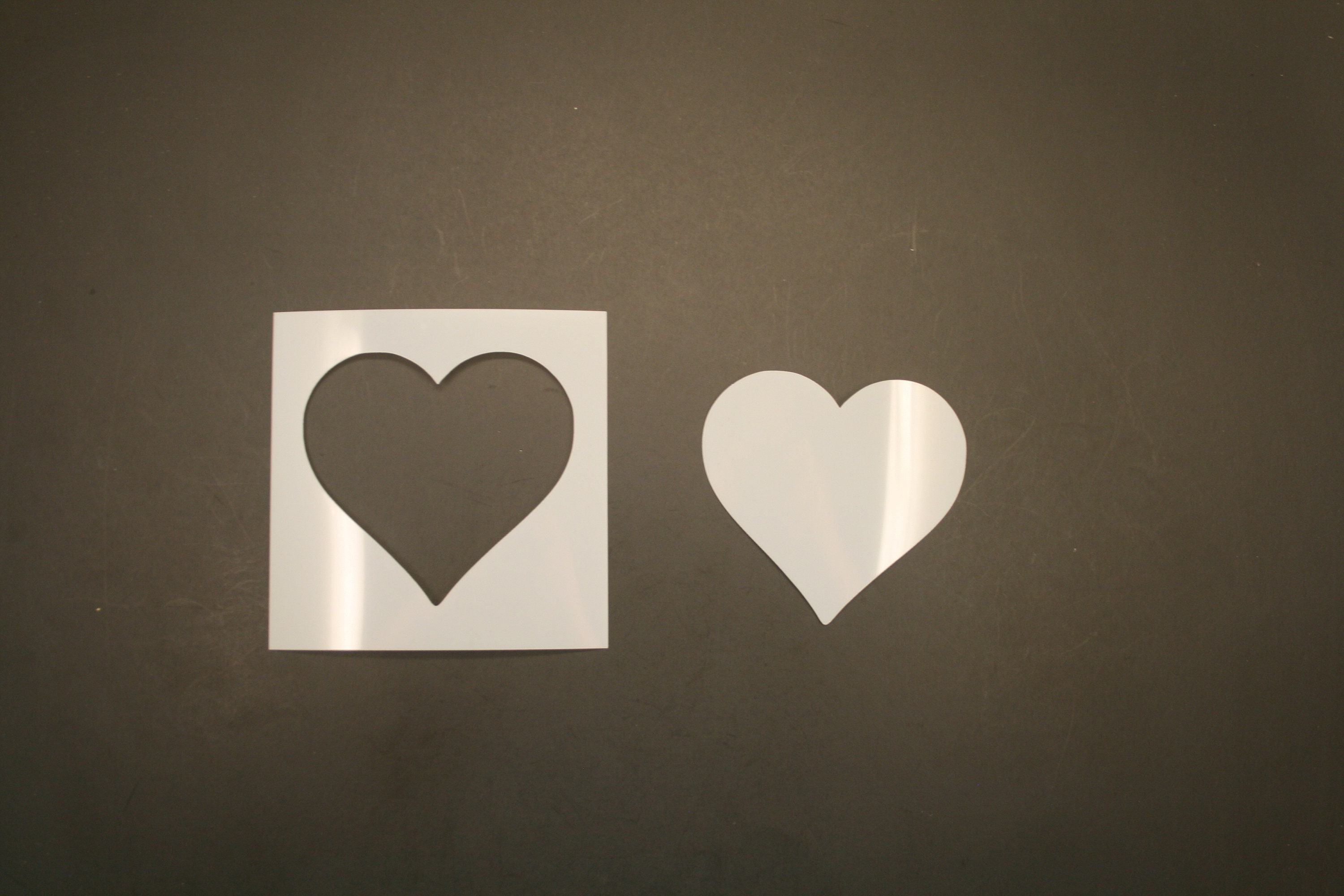 Heart 3 Reusable Mylar Stencil Art Supplies Etsy