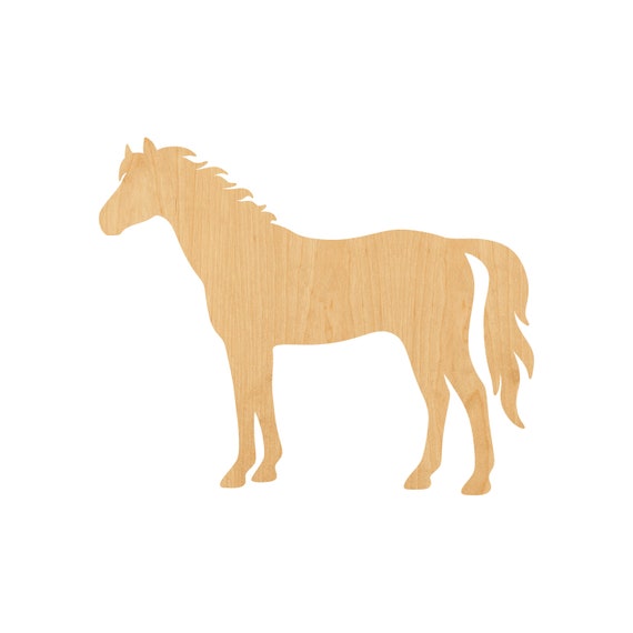 Horse - Laser Cut Out Unfinished Wood Craft Shape HRS43 Horse - Laser Cut Out Unfinished Wood Craft Shape HRS43