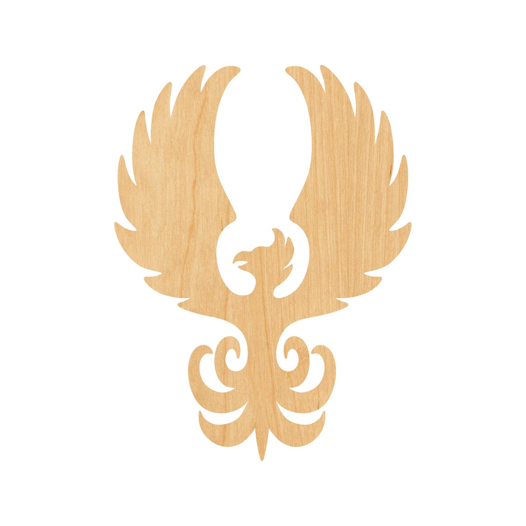 Phoenix Laser Cut Out Wood Shape Craft Supply Woodcraft Etsy