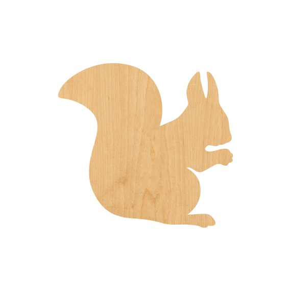 Squirrel - Laser Cut Out Unfinished Wood Craft Shape RDT6 Squirrel - Laser Cut Out Unfinished Wood Craft Shape RDT6