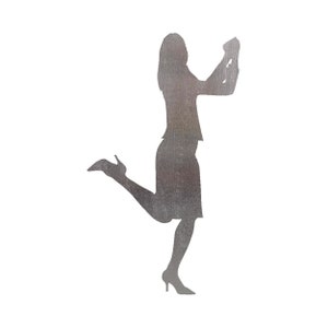Woman In Heels Steel Cut Out Shape Metal Art Decoration Home Decor Craft Supply