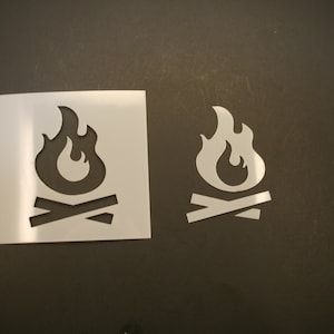 Camp Fire Reusable Mylar Stencil - Art Supplies