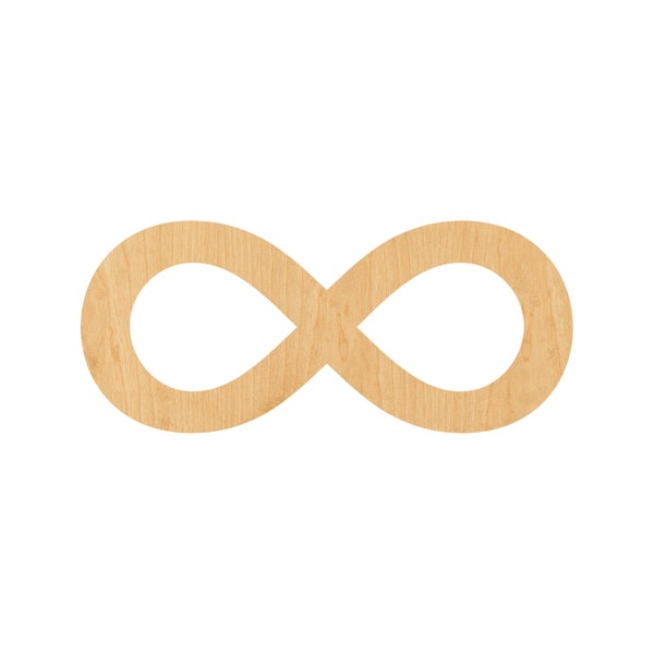 Infinity Symbol Laser Cut Out Wood Shape Craft Supply - Woodcraft Cutout