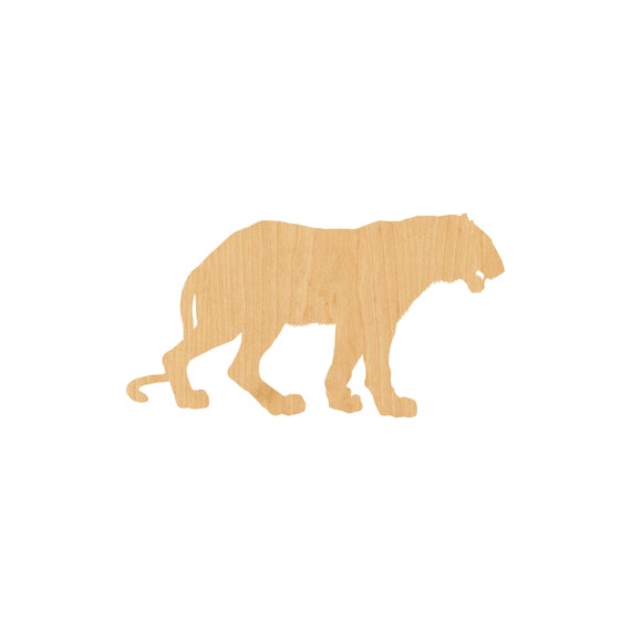 Cat Tiger - Laser Cut Out Unfinished Wood Craft Shape CAT38 Cat Tiger - Laser Cut Out Unfinished Wood Craft Shape CAT38