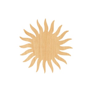 The Sun 2 Laser Cut Out Wood Shape Craft Supply - Woodcraft Cutout