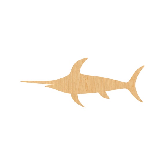 Fish Swordfish - Laser Cut Out Unfinished Wood Craft Shape SEA27 Fish Swordfish - Laser Cut Out Unfinished Wood Craft Shape SEA27
