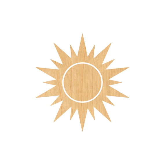 Sun - Laser Cut Out Unfinished Wood Craft Shape SKY19 Sun - Laser Cut Out Unfinished Wood Craft Shape SKY19