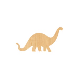 Brontosaurus 2 Laser Cut Out Wood Shape Craft Supply - Woodcraft Cutout