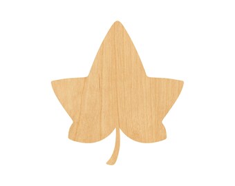 Ivy Leaf Laser Cut Out Wood Shape Craft Supply - Woodcraft Cutout