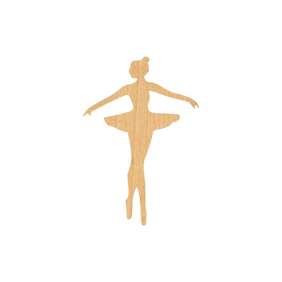 Dance Ballerina - Laser Cut Out Unfinished Wood Craft Shape SPT321 Dance Ballerina - Laser Cut Out Unfinished Wood Craft Shape SPT321