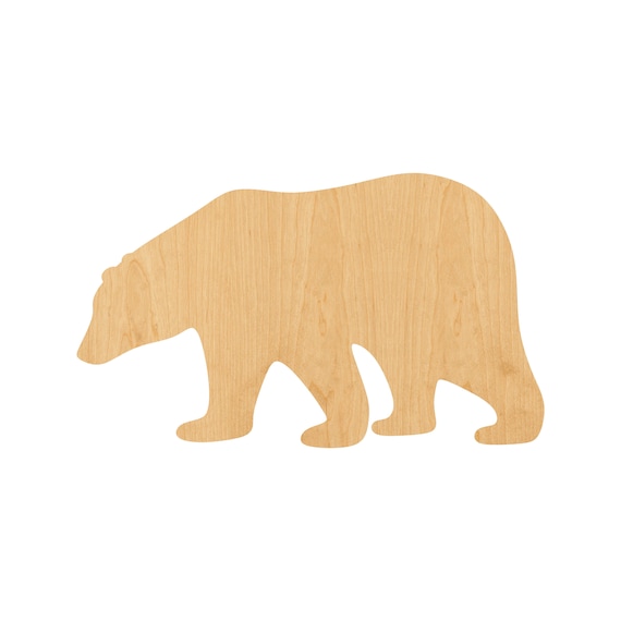 Bear - Laser Cut Out Unfinished Wood Craft Shape BER65 Bear - Laser Cut Out Unfinished Wood Craft Shape BER65