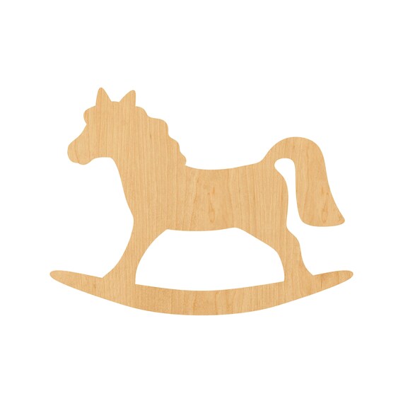 Toy Rocking Horse - Laser Cut Out Unfinished Wood Craft Shape TOY40 Toy Rocking Horse - Laser Cut Out Unfinished Wood Craft Shape TOY40