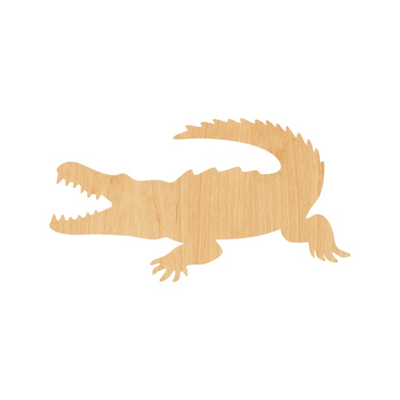 Alligator Crocodile - Laser Cut Out Unfinished Wood Craft Shape REP9 Alligator Crocodile - Laser Cut Out Unfinished Wood Craft Shape REP9