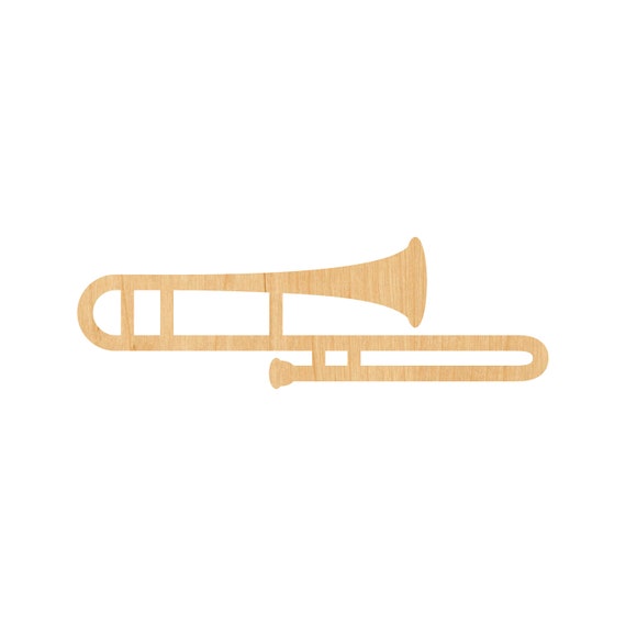 Music Trumpet - Laser Cut Out Unfinished Wood Craft Shape XMS67 Music Trumpet - Laser Cut Out Unfinished Wood Craft Shape XMS67