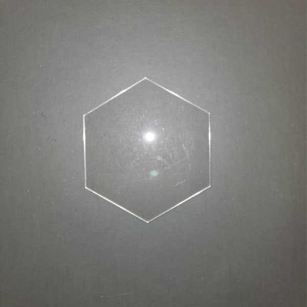 Hexagon Clear Acrylic Plexiglass Shapes, Multiple Thicknesses