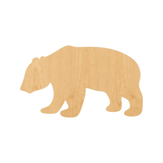 Bear Panda - Laser Cut Out Unfinished Wood Craft Shape BER8 Bear Panda - Laser Cut Out Unfinished Wood Craft Shape BER8