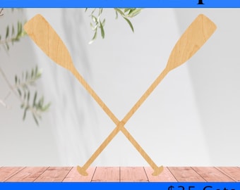 Boat Oars Laser Cut Out Wood Shape Craft Supply - Woodcraft Cutout