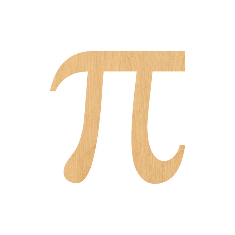 Pi Laser Cut Out Wood Shape Craft Supply Unfinished
