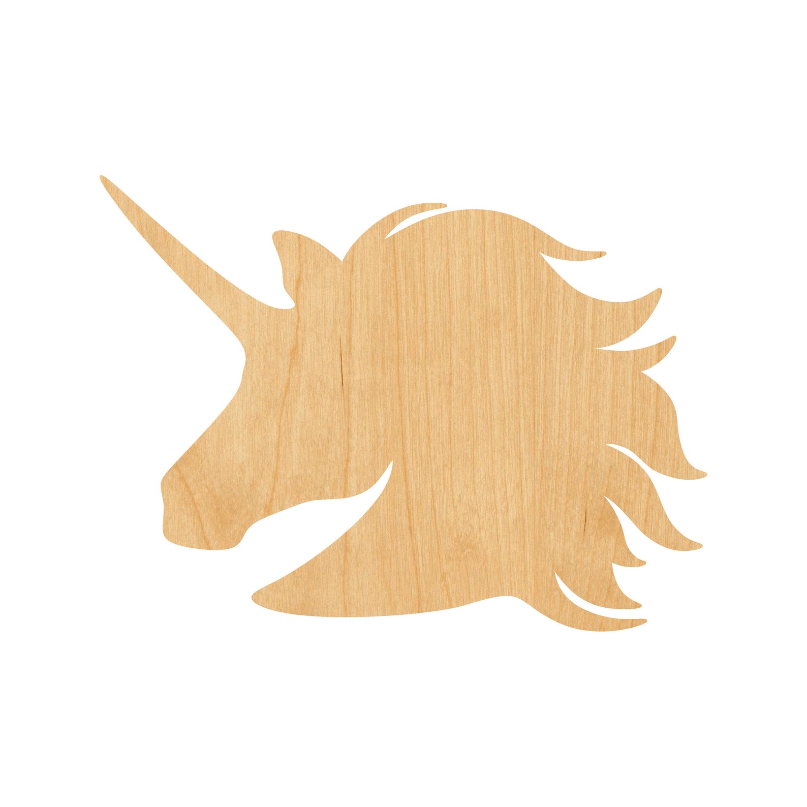 Unicorn Head Laser Cut Out Wood Shape Craft Supply Woodcraft Etsy