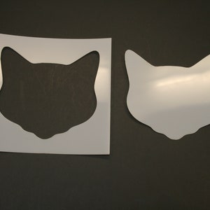 Cat Head Reusable Mylar Stencil - Art Supplies