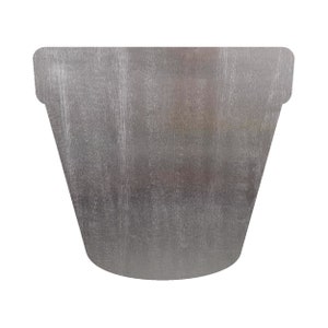 Flower Pot Steel Cut Out Shape Metal Art Decoration Home Decor Craft Supply