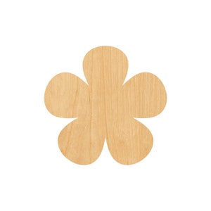 Flower Laser Cut Out Wood Shape Craft Supply - Woodcraft Cutout