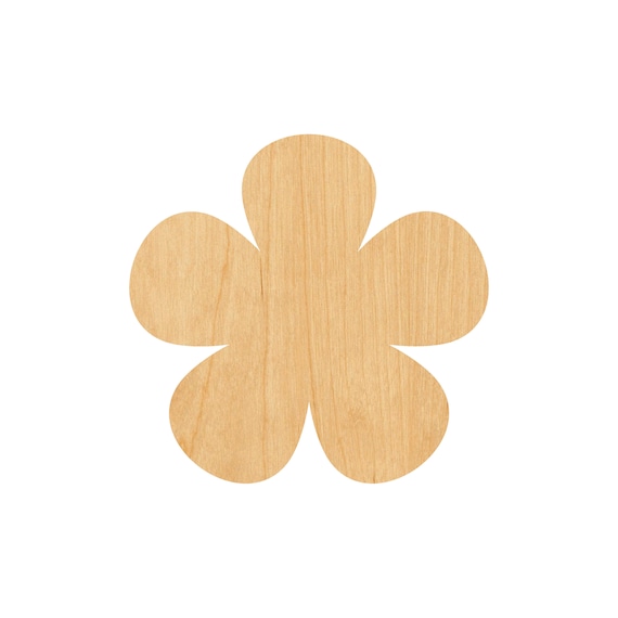 Flower - Laser Cut Out Unfinished Wood Craft Shape FLR39 Flower - Laser Cut Out Unfinished Wood Craft Shape FLR39