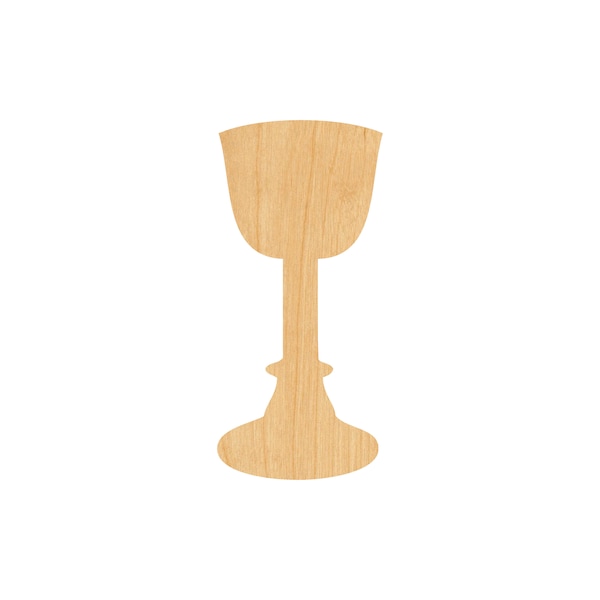 Chalice Laser Cut Out Wood Shape Craft Supply - Woodcraft Cutout