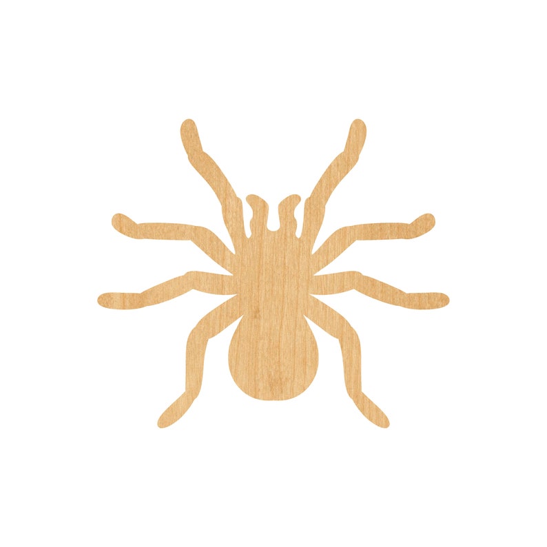 Unfinished Tarantula Laser Cut Out Wood Shape Craft Supply