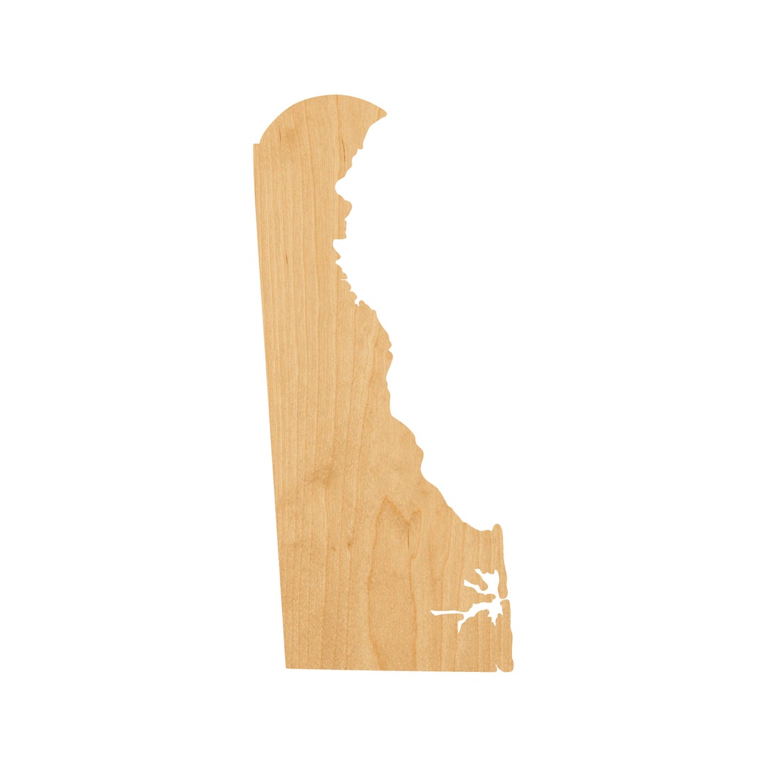 Delaware Laser Cut Out Wood Shape Craft Supply Woodcraft Etsy