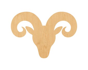 Ram Head Laser Cut Out Wood Shape Craft Supply – Woodcraft Cutout