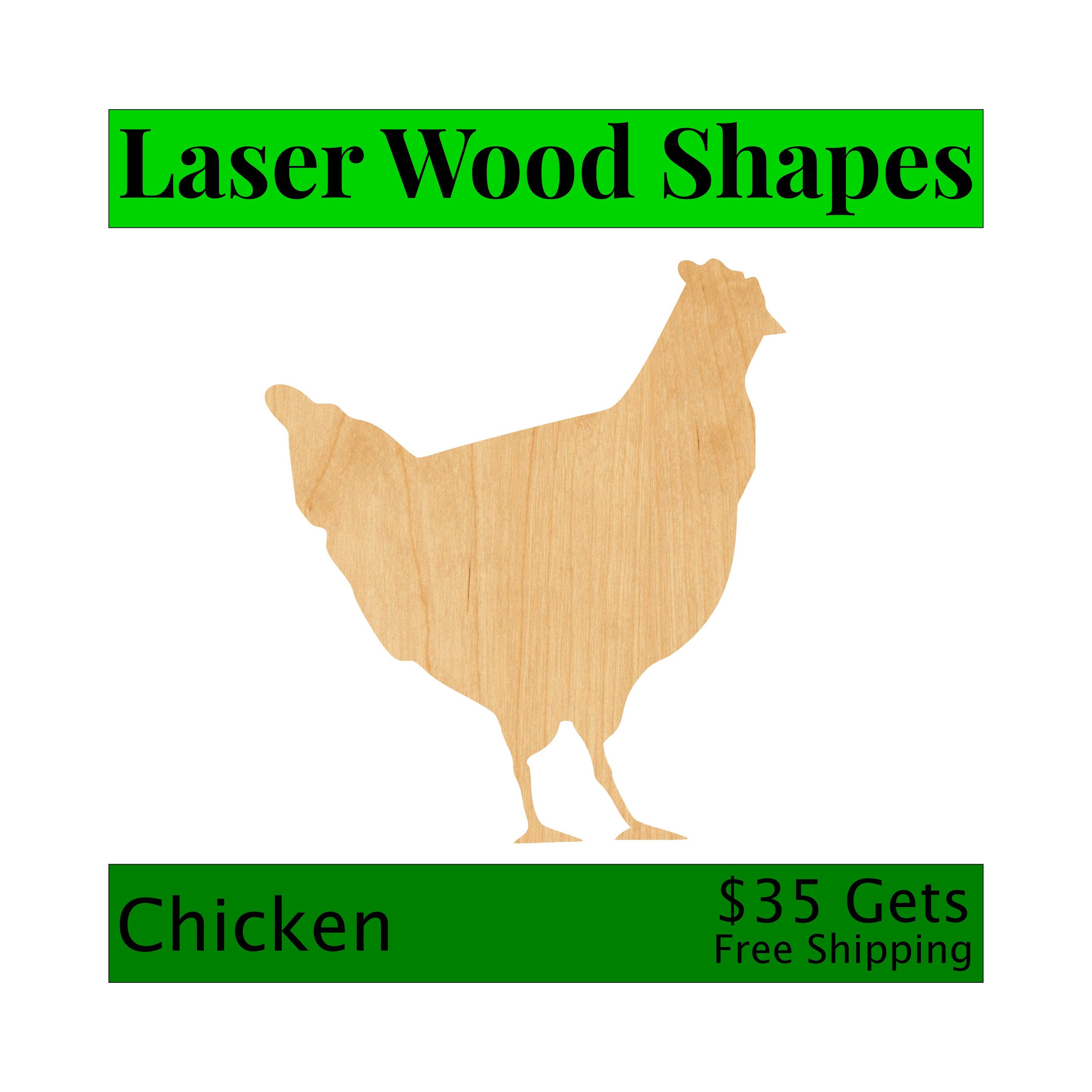 Baby Chick Laser Cut Out Wood Shape Craft Supply - Woodcraft Cutout