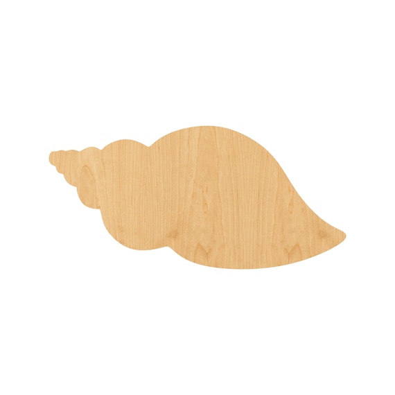 Shell - Laser Cut Out Unfinished Wood Craft Shape SEA74 Shell - Laser Cut Out Unfinished Wood Craft Shape SEA74