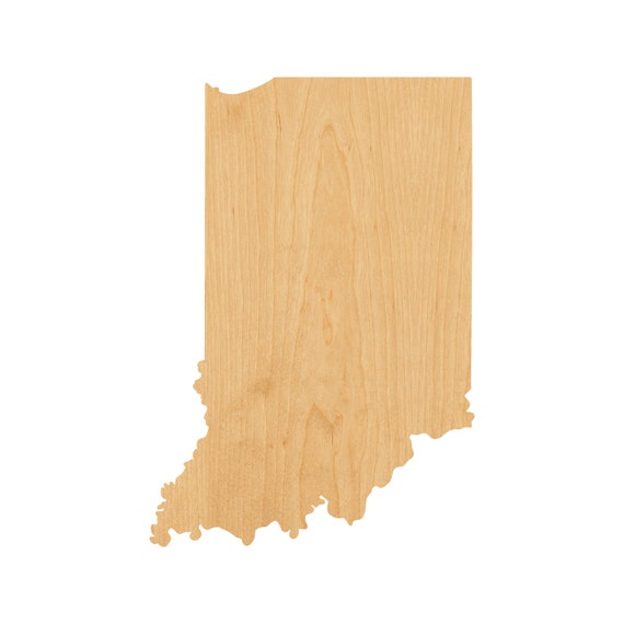 State Indiana US State - Laser Cut Out Unfinished Wood Craft Shape STAT62 State Indiana US State - Laser Cut Out Unfinished Wood Craft Shape STAT62