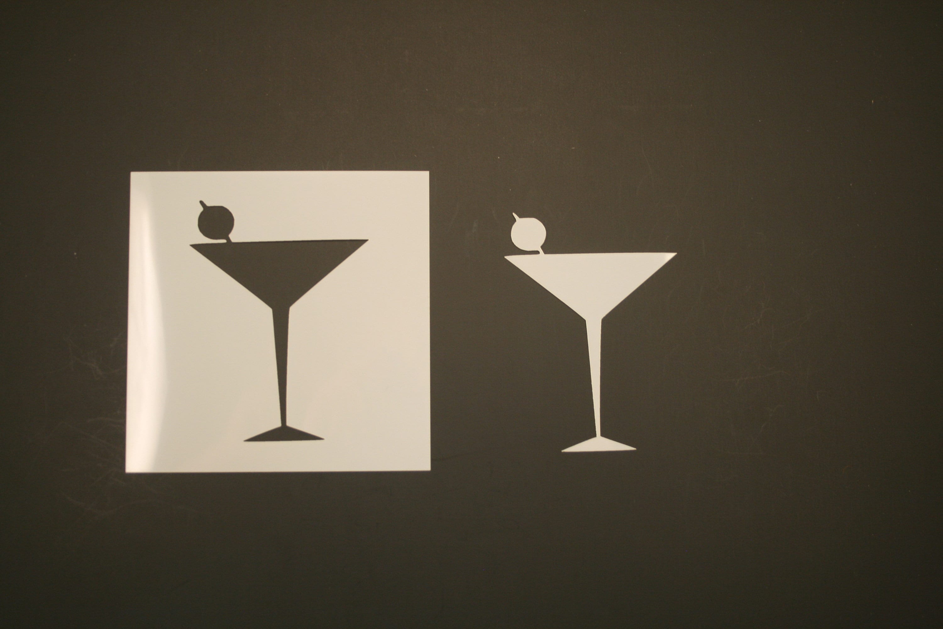 Martini Glass 2 Reusable Mylar Stencil Art Supplies - Etsy