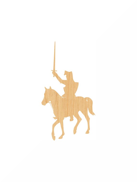 Knight - Laser Cut Out Unfinished Wood Craft Shape HRS2 Knight - Laser Cut Out Unfinished Wood Craft Shape HRS2