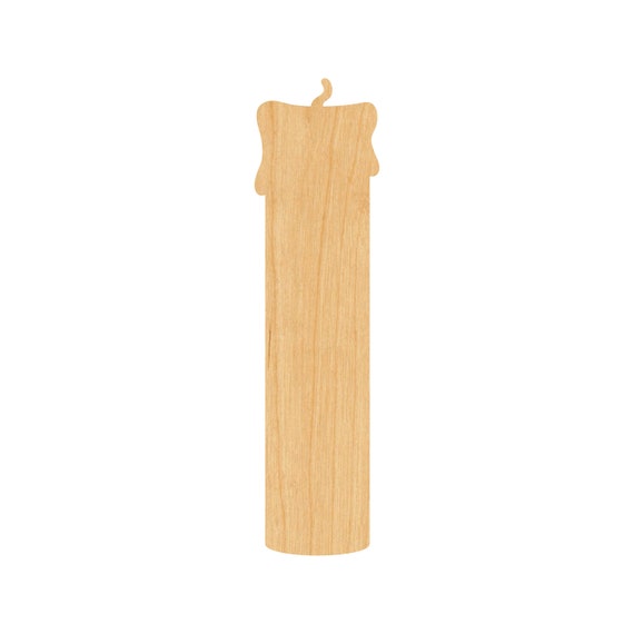 Candle - Laser Cut Out Unfinished Wood Craft Shape XMS108 Candle - Laser Cut Out Unfinished Wood Craft Shape XMS108