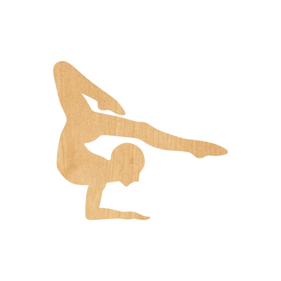 Sport Gymnastics - Laser Cut Out Unfinished Wood Craft Shape SPT51 Sport Gymnastics - Laser Cut Out Unfinished Wood Craft Shape SPT51