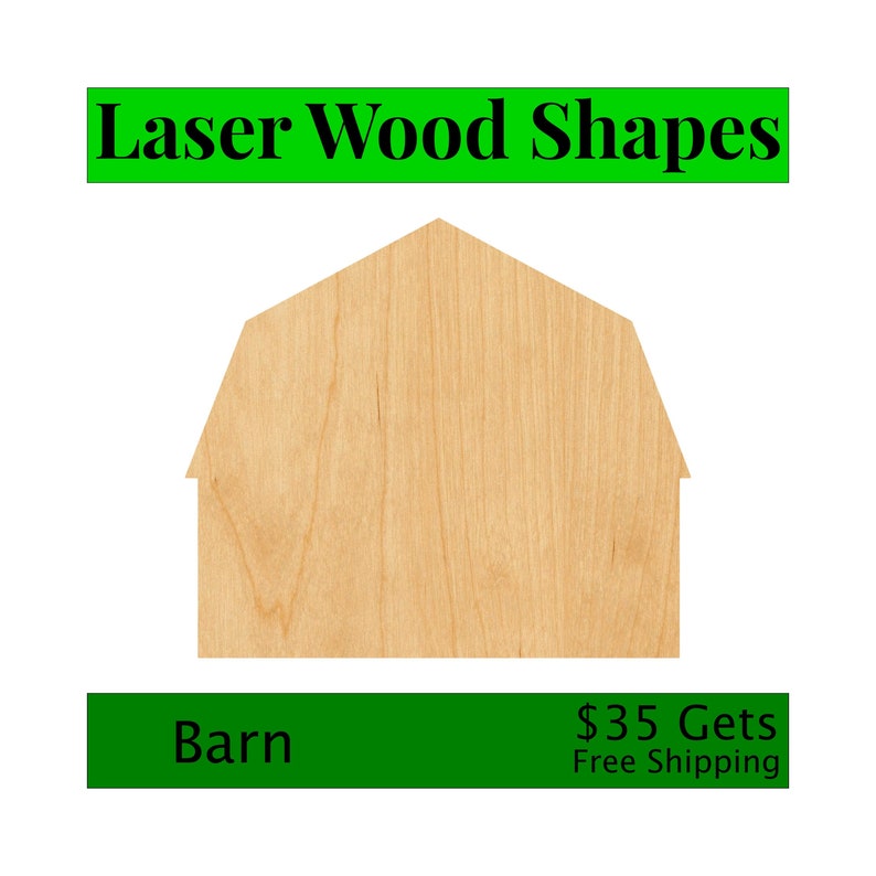 Barn Laser Cut Out Wood Shape Craft Supply Woodcraft Cutout Etsy