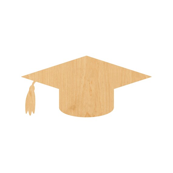 School Graduation Cap - Laser Cut Out Unfinished Wood Craft Shape SCL3 School Graduation Cap - Laser Cut Out Unfinished Wood Craft Shape SCL3