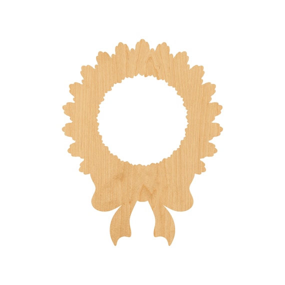 Wreath - Laser Cut Out Unfinished Wood Craft Shape XMS68 Wreath - Laser Cut Out Unfinished Wood Craft Shape XMS68
