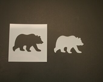 Grizzly Bear Reusable Mylar Stencil - Art Supplies