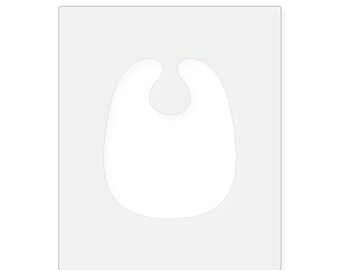 Baby Bib Stencil, Reusable Mylar Painting Template for Crafts and Signs