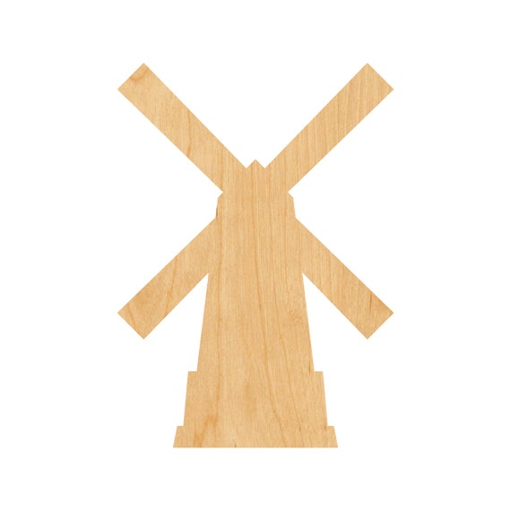 Scene Windmill - Laser Cut Out Unfinished Wood Craft Shape WLD78 Scene Windmill - Laser Cut Out Unfinished Wood Craft Shape WLD78