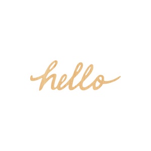 Hello Laser Cut Out Wood Shape Craft Supply - Woodcraft Cutout