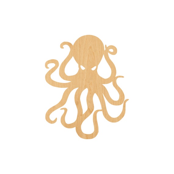 Octopus - Laser Cut Out Unfinished Wood Craft Shape SEA97 Octopus - Laser Cut Out Unfinished Wood Craft Shape SEA97