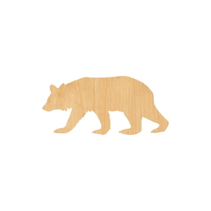 Bear 3 Laser Cut Out Wood Shape Craft Supply – Woodcraft Cutout