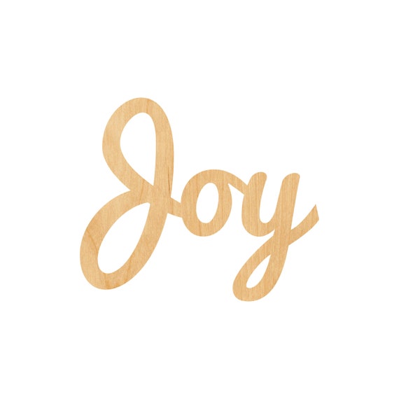 Word Joy - Laser Cut Out Unfinished Wood Craft Shape XMS47 Word Joy - Laser Cut Out Unfinished Wood Craft Shape XMS47