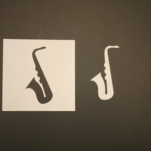 Saxaphone Reusable Mylar Stencil - Art Supplies